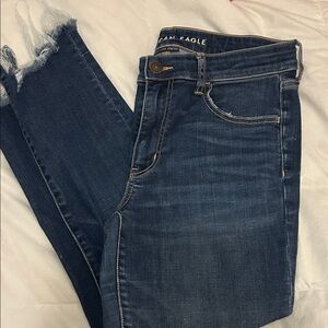 American Eagle Outfitters Women's Dark Blue Skinny Jeans